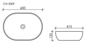 Умывальник CeramicaNova Element CN5009
