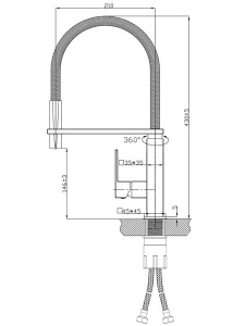 Смеситель для кухонной мойки Ganzer GZ16037-C