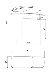Смеситель для умывальника Iddis Stone STOSB00i01