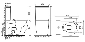 Напольный унитаз CeramicaNova Mia CN1801 Rimless Soft Close