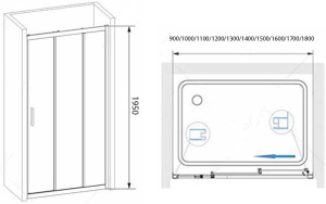 Душевая дверь RGW Passage PA-13, 180х195, прозрачный