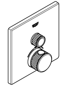 Смеситель встраиваемый Grohe Grohtherm SmartControl	29123GN0 термостатический, холодный рассвет матовый