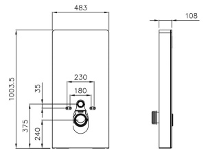 Инсталляционный модуль для подвесного унитаза Brunnen EIS BE-5212 Sensor Black
