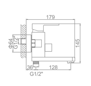 Смеситель для ванны Ledeme L3233B