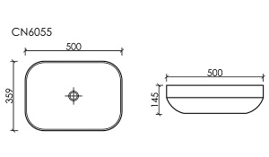 Умывальник CeramicaNova Element CN6055MW