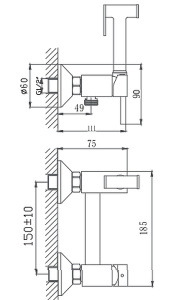 Смеситель для биде Haiba HB5520