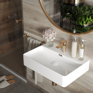 Комплект 2 в 1 умывальник Roxen Solo 110160-B с донным клапаном