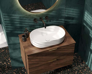 Умывальник Canterno Самора 560 овал Solid Surface