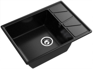 Кухонная мойка GranFest Vertex V-680L, 68х50, черный