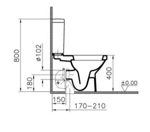 Напольный унитаз Vitra S50 9798B003-7201 (сиденье Soft Close), белый
