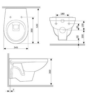Комплект инсталляции Berges Atom Line 410 c кнопкой хром матовый, унитазом Gamma и сиденьем Gamma PS Soft Close