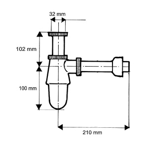 Сифон для умывальника McAlpine 200CB