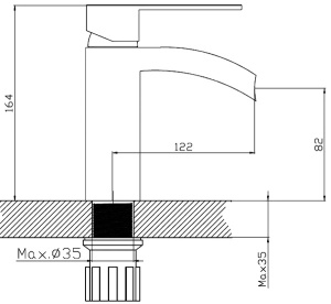 Смеситель для умывальника Haiba HB13505-8
