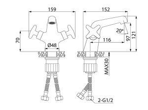 Смеситель для умывальника Iddis Acros ACRSB00i01