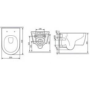 Подвесной унитаз AM.PM Func FlashClean C8F1701SC