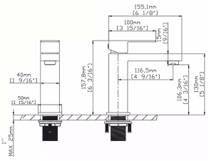 Смеситель для умывальника Gid Anchel SS979-CH-K