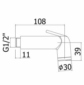Гигиеническая лейка Paffoni ZDUP099CR