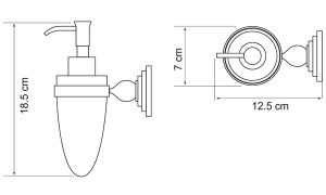 Дозатор для жидкого мыла Wasserkraft Ammer K-7099