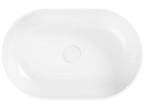 Умывальник Belux Турин 560 овал белый матовый Solid Surface