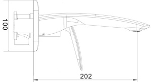 Смеситель встраиваемый Rose R1141H для умывальника