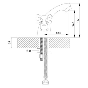Смеситель для умывальника Rossinka H02-61