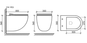 Комплект инсталляции CeramicaNova Mono CN1905_121002MB