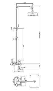 Душевая стойка Haiba HB2402