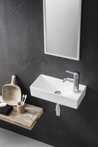 Умывальник Aquaceramika Atrio AC090 R / L, 44х21 левый, белый