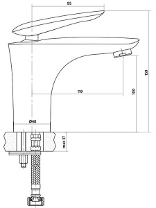 Смеситель для умывальника Cersanit Mayo S951-052