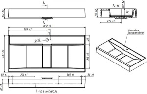 Умывальник Belux Берн Бн-1000 белый матовый Solid Surface