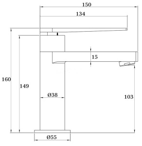 Смеситель для умывальника Ganzer GZ07011-C