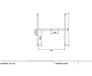 Каркас для ванны Cersanit Universal 140x150 (K-RW-UNIVERSALх140-150)