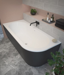 Акриловая ванна Cezares Slim Corner Nero