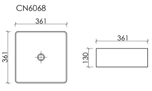 Умывальник CeramicaNova Element CN6068