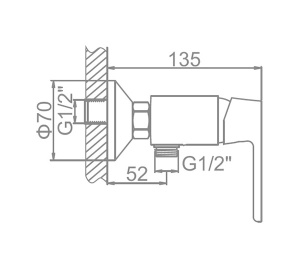 Смеситель для душа Ledeme L2077