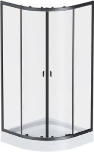 Душевой уголок AM.PM X-Joy Twin Slide W88E-205-080BT / W88E-205-090BT с поддоном, 90x90, прозрачный