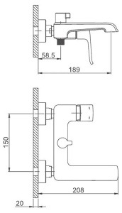 Смеситель для ванны Gappo G3250-8