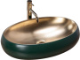 Умывальник Rea Melania Green/Gold U0467