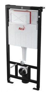 Комплект инсталляции AlcaPlast AM101/1120 с ароматизатором, кнопкой M270 и унитазом Roxen Porto 530155-01