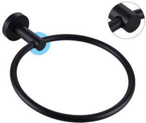 Держатель для полотенец Rea Mist 05 black matt 80028