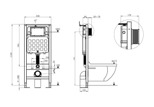 Инсталляция для унитаза Grado GDI5108M, механическая