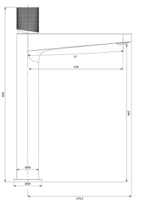 Смеситель для умывальника Omnires Contour CT8012GLB