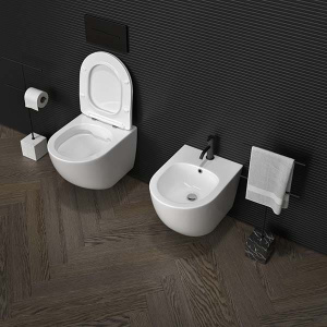 Подвесное биде CeramicaNova Forma CN3010 с донным клапаном