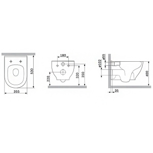Подвесной унитаз AM.PM Like FlashClean C801701SC