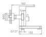 Смеситель для ванны Ledeme L73216