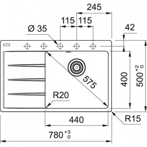 Кухонная мойка Franke CNG 611-78-TL, 78х50, белый
