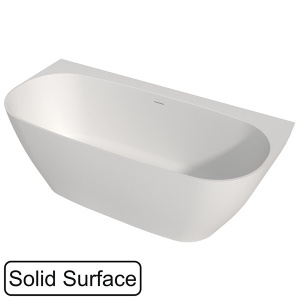 Ванна из искусственного камня Whitecross Make белый матовый Solid Surface, 170х80, белый матовый