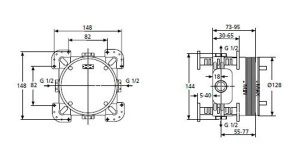 Скрытая часть смесителя Ideal Standard Active A1000NU