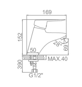Смеситель для умывальника Ledeme H07 L1007