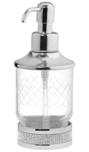 Дозатор Boheme Royal Cristal 10929-CR / 10929-CR-B, прозрачный, хром, белые кристаллы